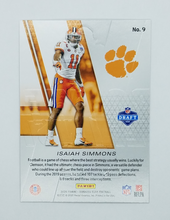 Load image into Gallery viewer, Back of the 2020 Donruss Elite Rookie Elitist Isaiah Simmons Rookie Football Card
