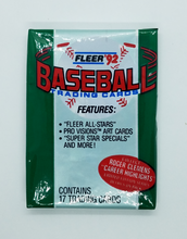 Load image into Gallery viewer, 5 Unopened Packs of 1992 Fleer Baseball Cards
