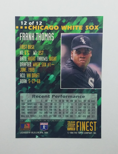 1994 Topps Finest Stadium Club Frank Thomas Baseball Card