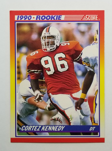 1990 Score Cortez Kennedy Rookie Card Football Card 